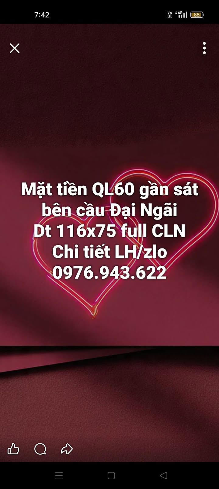 Bán Đất Mặt Tiền QL60 Sóc Trăng 8700m² Gần Cầu Đại Ngãi