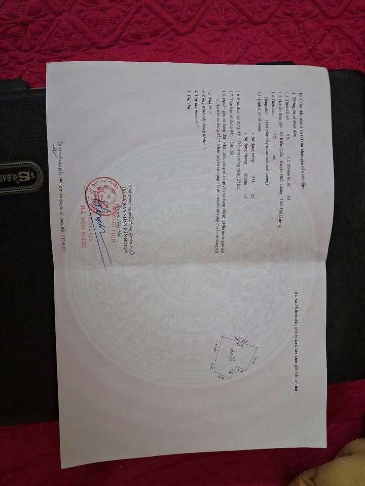 Bán đất 271m² Cúc Bồ, Ninh Giang - Sổ đỏ thổ cư, ô tô đỗ cửa