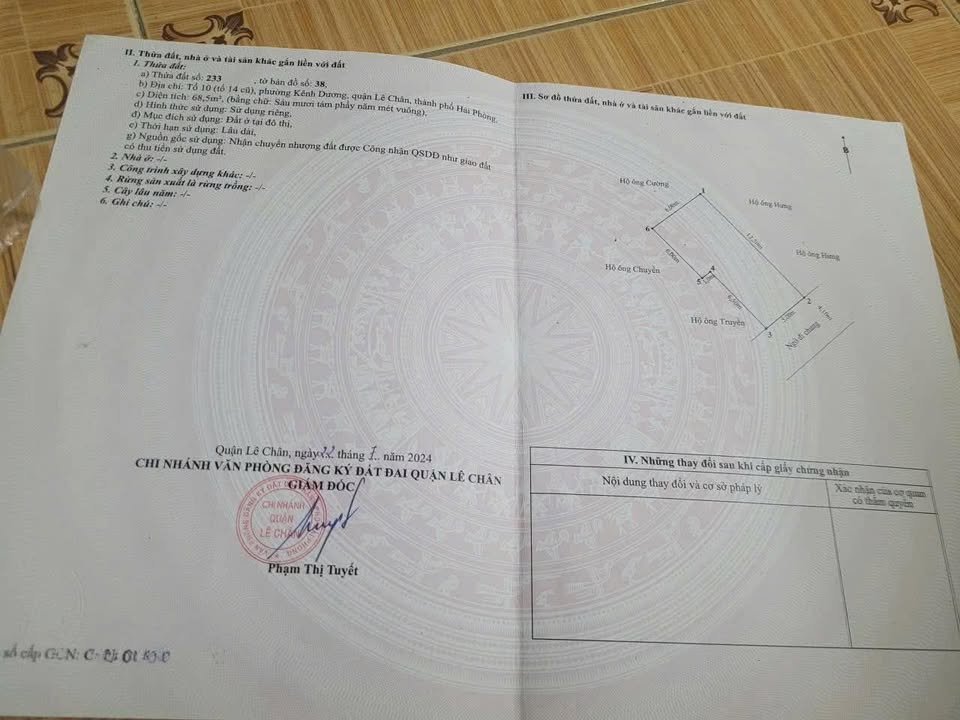 Bán Đất Trại Lẻ Lê Chân - 68.5m² Sổ Đỏ Chính Chủ