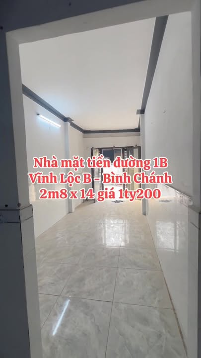 Nhà Mặt Tiền Đường 1B, Bình Chánh - 39m² Giá 1.2 Tỷ, Sẵn Sàng Vào Ở Ngay!