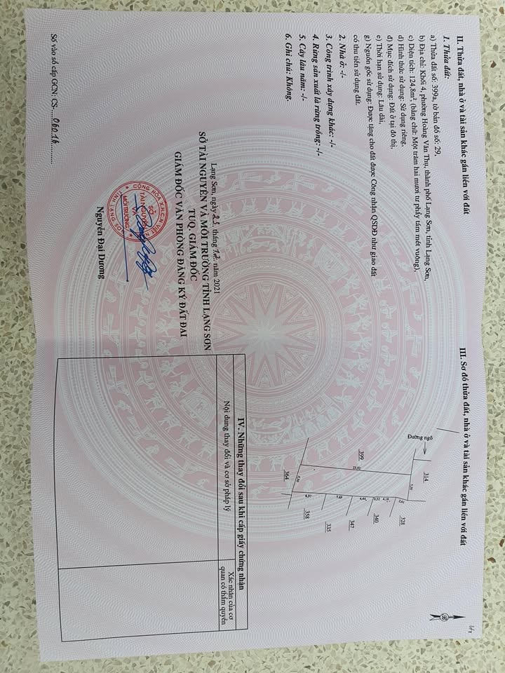 Đất Vàng Lương Văn Chi, TP Lạng Sơn 124.8m² - Chính Chủ, Giá Tốt