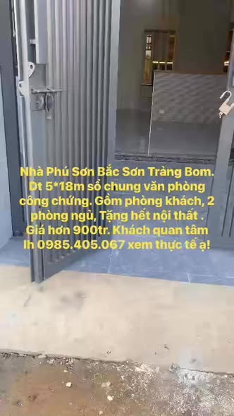 Nhà 90m² Trảng Bom - Sổ Chung, Tặng Full Nội Thất
