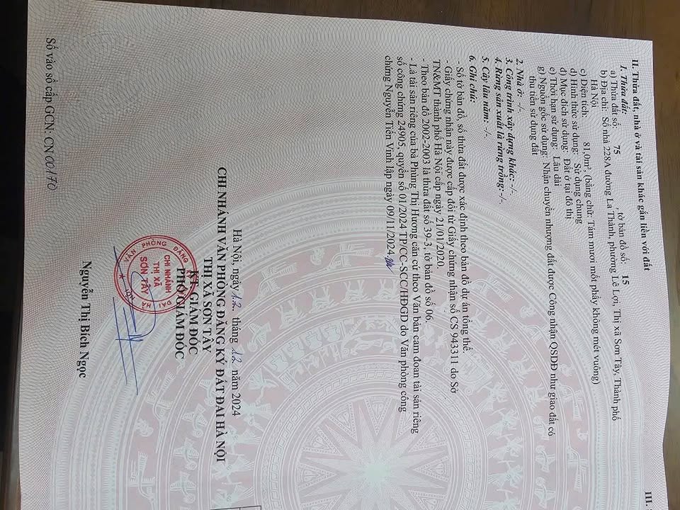 Bán Đất 81m² Lê Lợi, Sơn Tây - Sổ Đỏ Chính Chủ, Giá Tốt