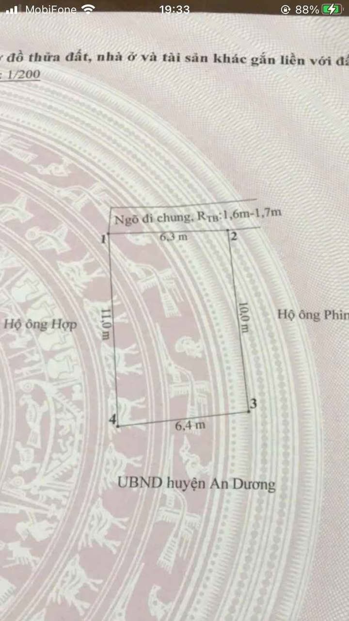 Đất nền TT An Dương 66m² giá 1.98 tỷ - Sổ đỏ chính chủ