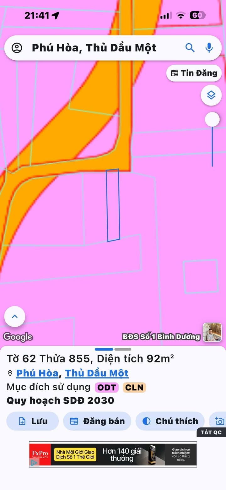 Đất Nền K7 Phú Hòa, Thủ Dầu Một - 92m² - Sổ Hồng Thổ Cư 60m²