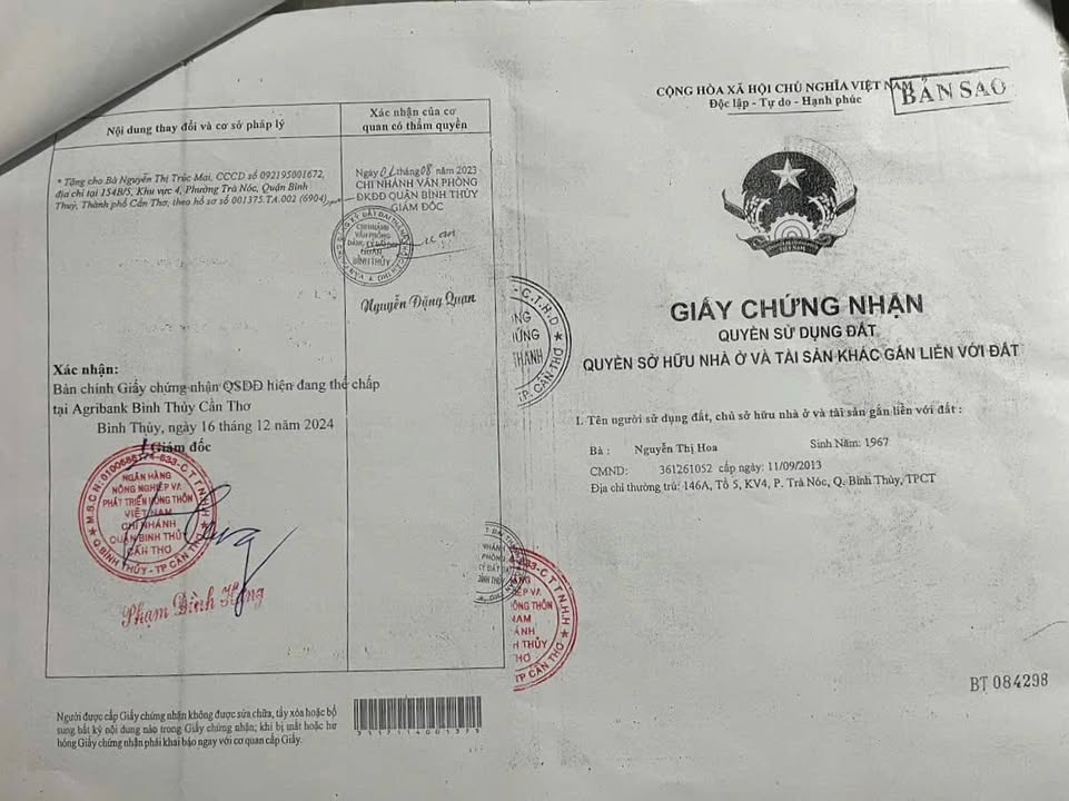 Bán Gấp Đất Nền Trà Nóc, Cần Thơ - 156m² Thổ Cư, Sổ Hồng Riêng