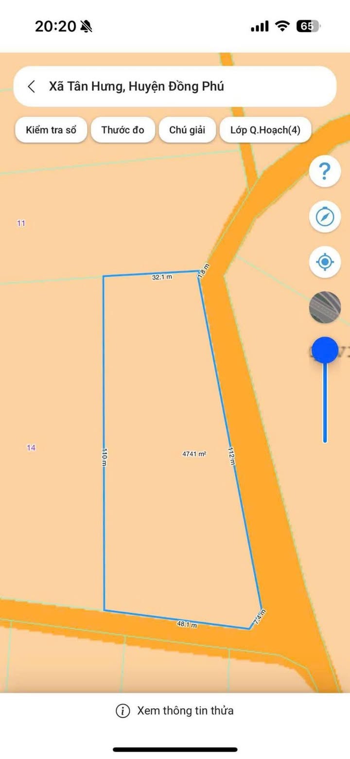 Bán đất Tân Hưng Đồng Phú 1800m² giá 770 triệu - Sổ đỏ chính chủ