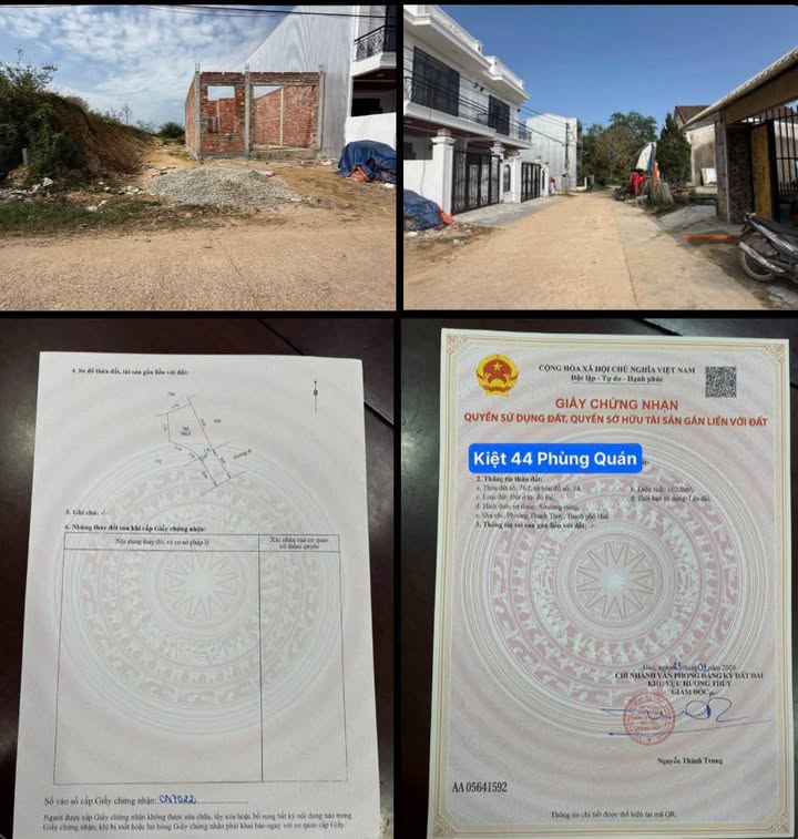 Bán Đất Mặt Tiền Kiệt 44 Phùng Quán - Huế 103m² Giá Tốt