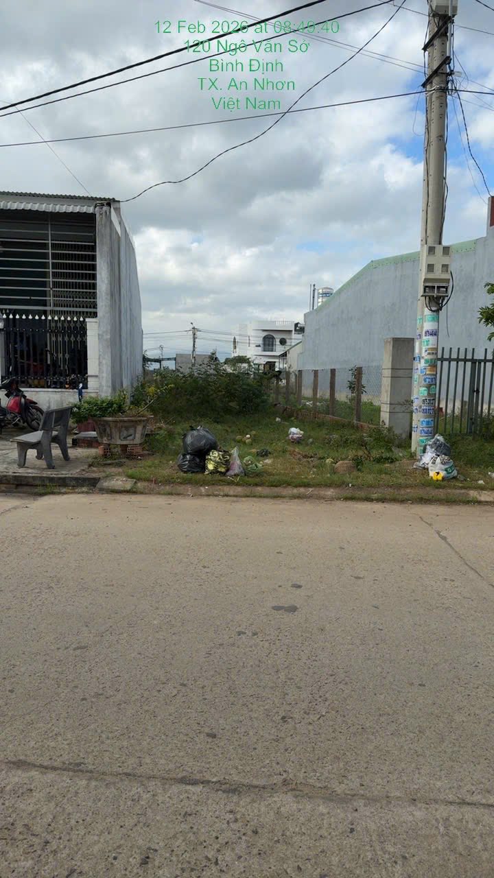 Đất Mặt Tiền Ngô Văn Sở, An Nhơn 134m² - Sổ Hồng Full Thổ Cư