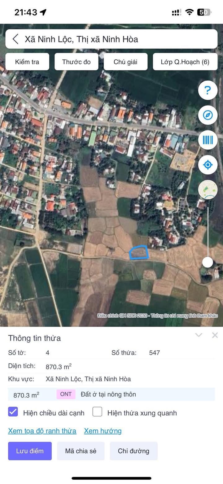 Đất Vườn 826m² Ninh Lộc, Ninh Hòa - Full Thổ Cư, Giá Tốt