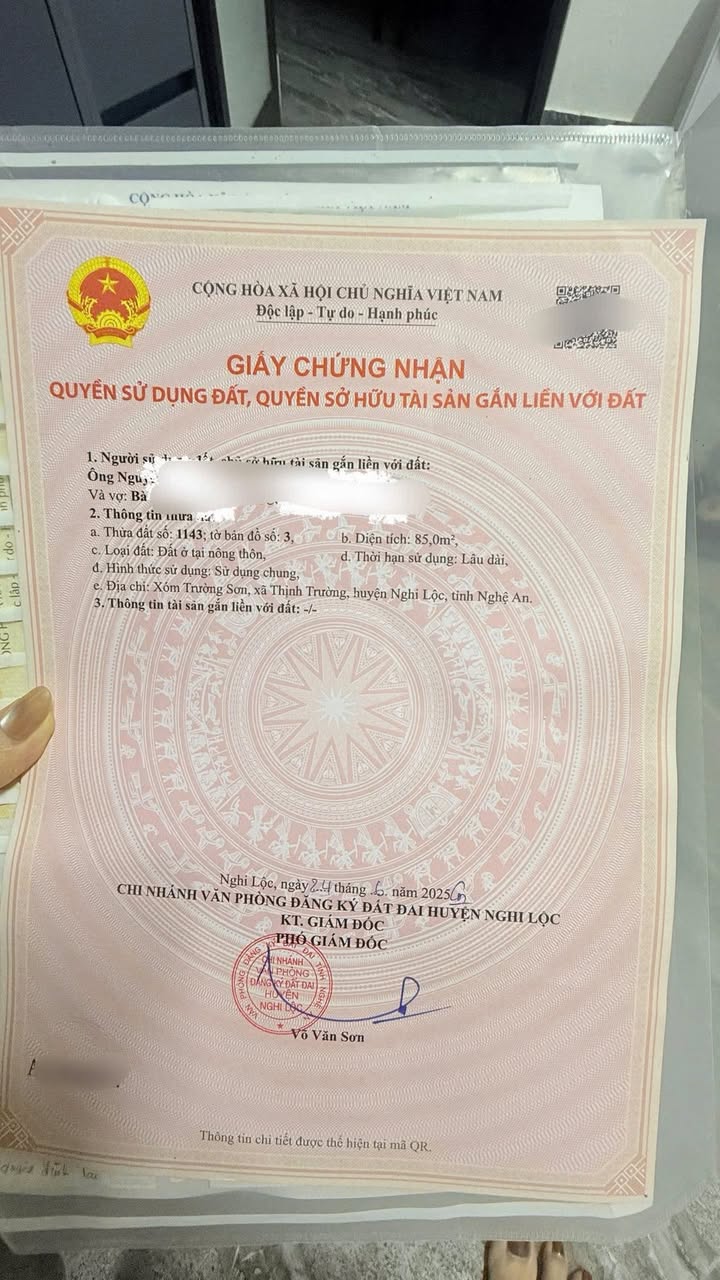 Đất nền Nghi Trường Nghi Lộc 85m² giá 8xx triệu - Sổ đỏ chính chủ