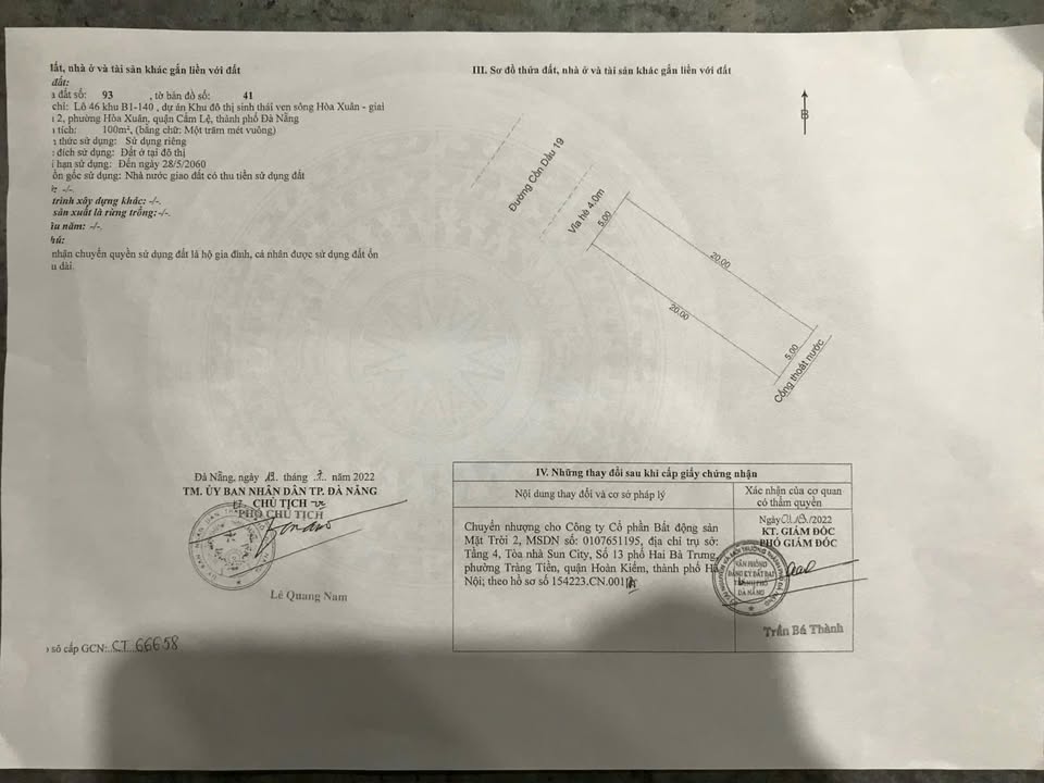 Cho thuê 300m² đất Cồn Dầu 19, Hòa Xuân - Cơ hội kinh doanh vàng Đà Nẵng