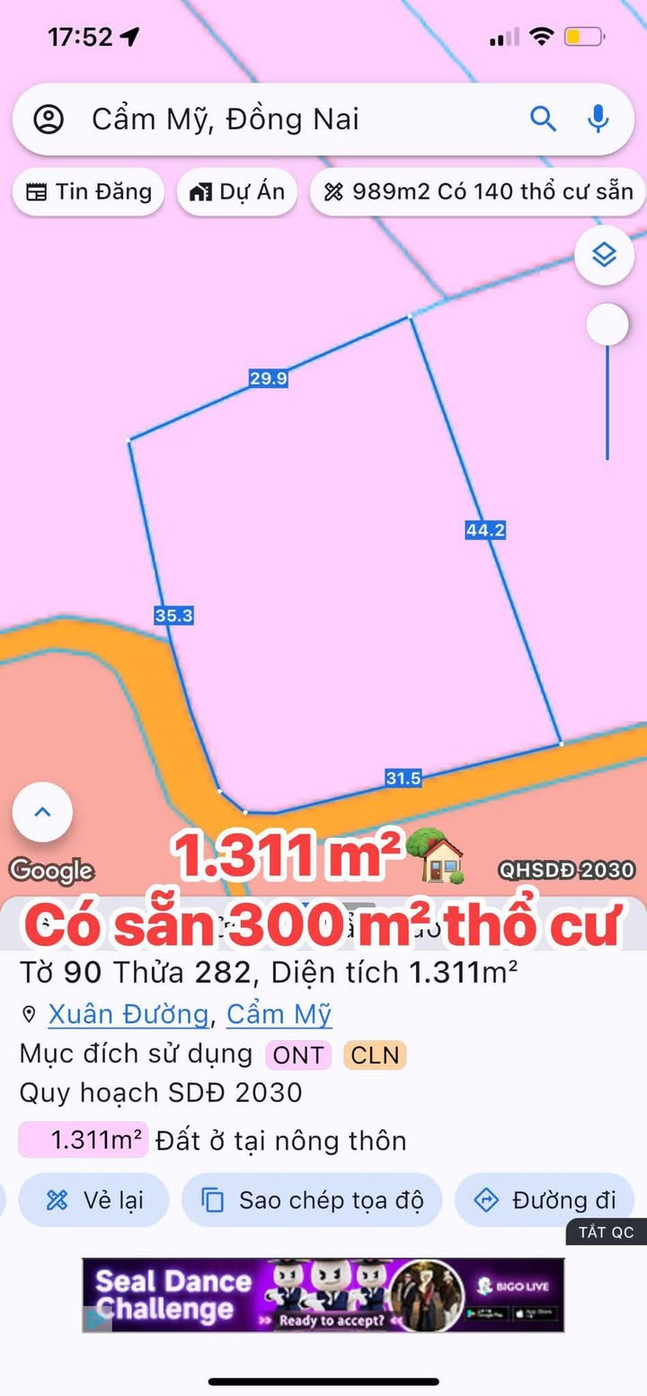 Đất Long Thành 1311m² – Tiềm năng tăng giá vượt trội, sát sân bay!