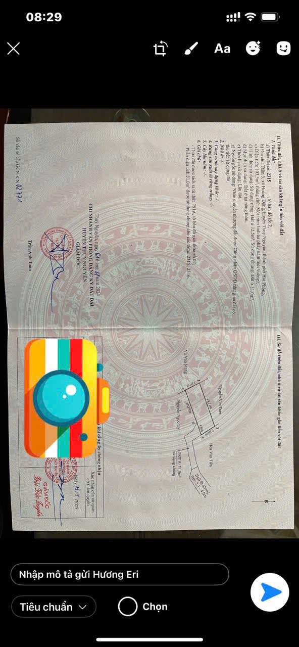 Đất nền Thiên Hương Thủy Nguyên 72.5m² - Sổ đỏ chính chủ