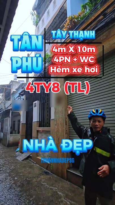 Bán nhà Tây Thạnh Tân Phú 40m² - Hẻm xe hơi đỗ cửa, ở ngay!