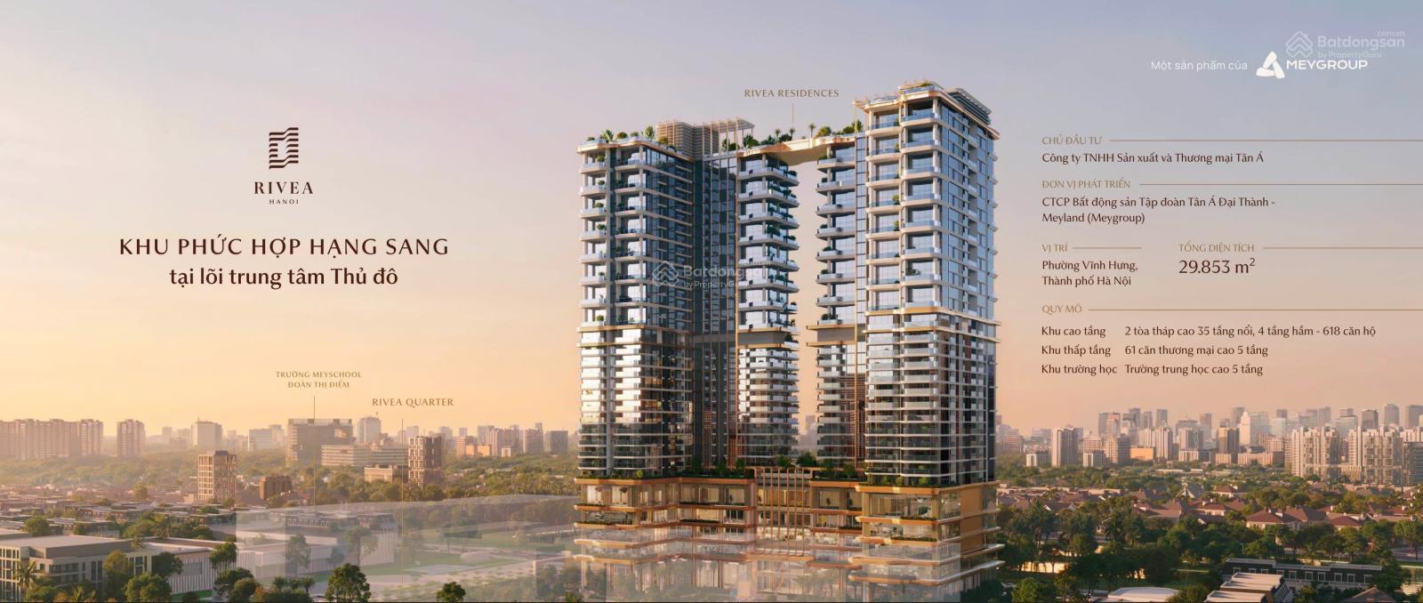 Chung cư Rivea Residences Hoàng Mai - Căn 70m² view Sông Hồng, chiết khấu 20%