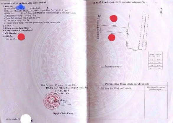 Đất nền Hoài Ân 130m² - Pháp lý rõ ràng, tiềm năng sinh lời!