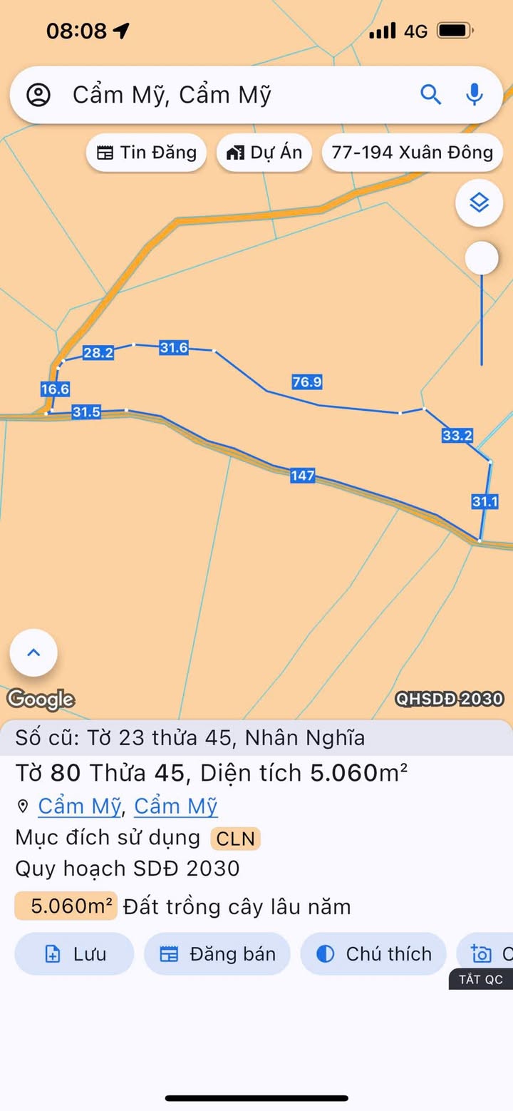 Đất nền Xã Nhân Nghĩa Cẩm Mỹ 5000m² - Tiềm năng tăng giá vượt trội!