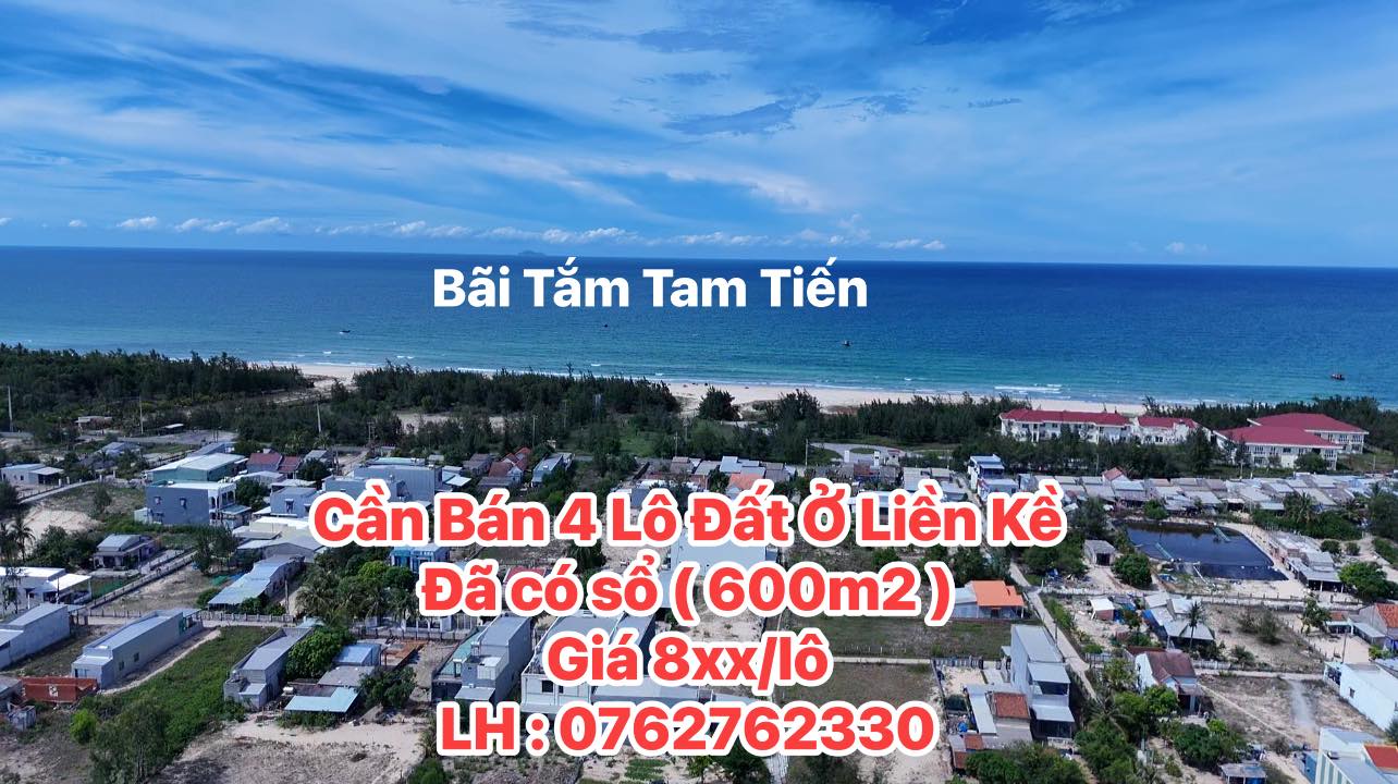 Đất nền ven biển Tam Tiến 600m² giá 800 triệu - Sổ đỏ chính chủ!