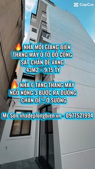 Nhà 6 Tầng Thang Máy Giang Biên 43m² - Ô tô Đỗ Cổng - 9.15 Tỷ
