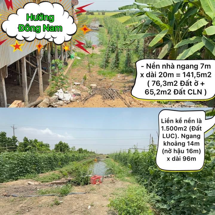 Bán đất mặt tiền Đ. Kênh Đào, Châu Đốc 1.2 tỷ - Vĩnh Châu