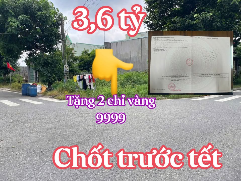 Đất nền Phú Chánh Tân Uyên 120m² giá 3.6 tỷ - Sổ hồng chính chủ