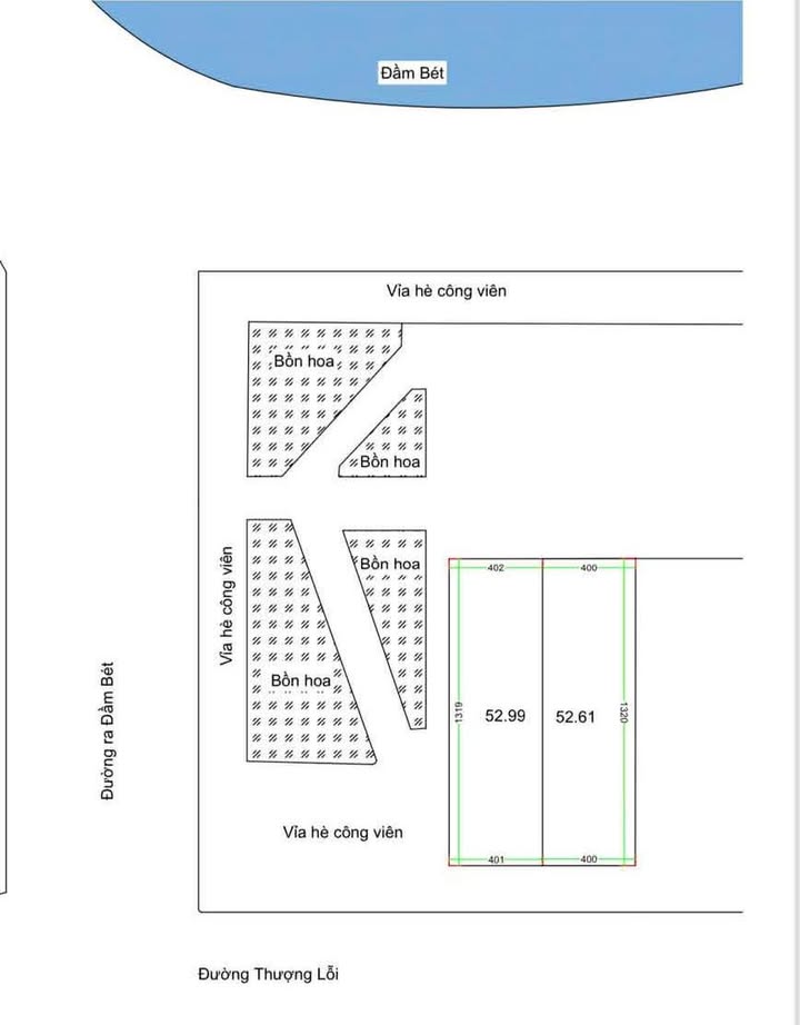 Bán Gấp 2 Lô Đất Mặt Đường Thượng Lỗi, Nam Định - 52m²