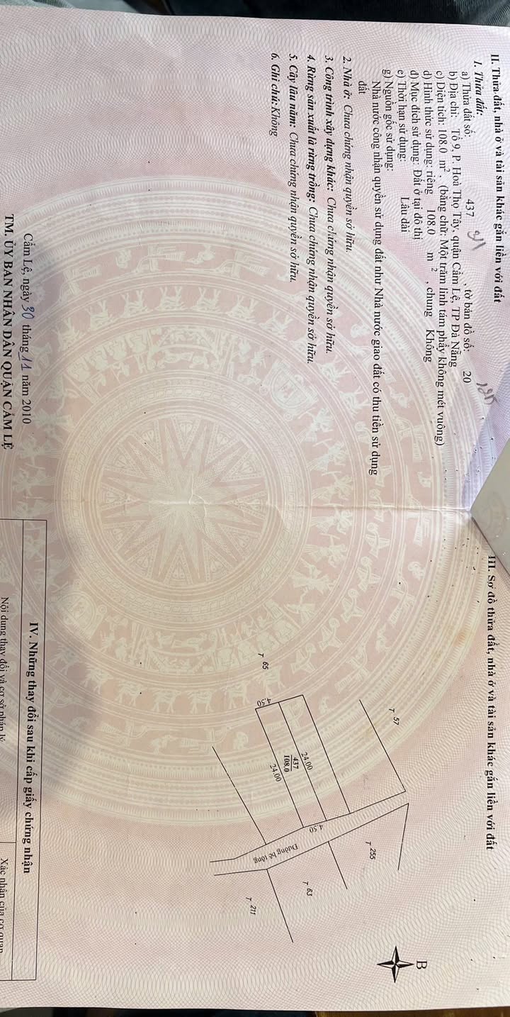 Đất Nền Cẩm Lệ 108m² - Sổ Đỏ Chính Chủ, Sẵn Sàng Xây Dựng