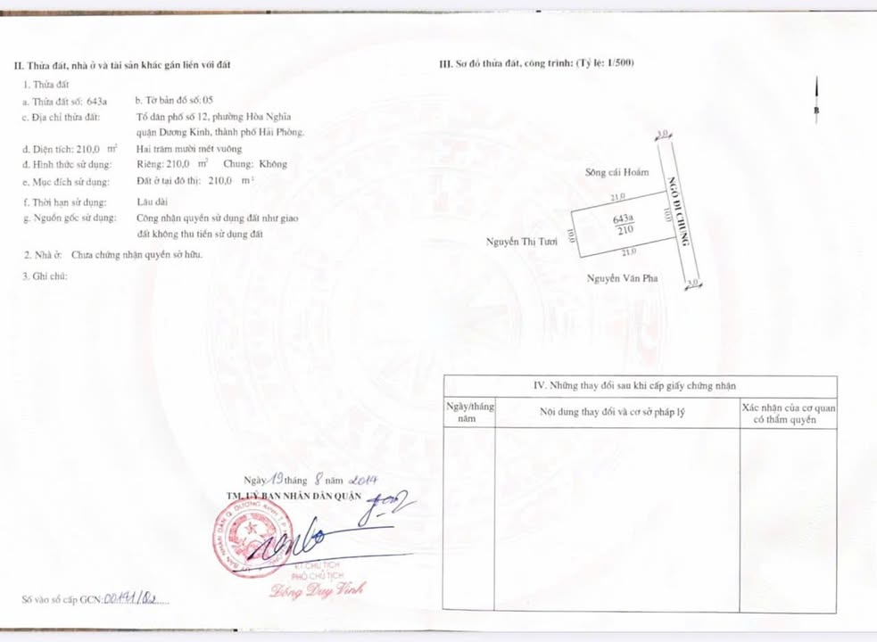 Đất nền Hòa Nghĩa, Dương Kinh 210m² - Pháp lý rõ ràng, tiềm năng vàng!