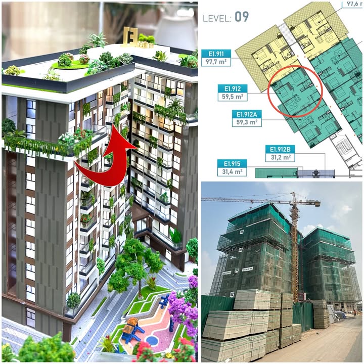 Căn hộ EcoRiverside Hải Dương 59.5m² - View Đẹp, Tầng Trung