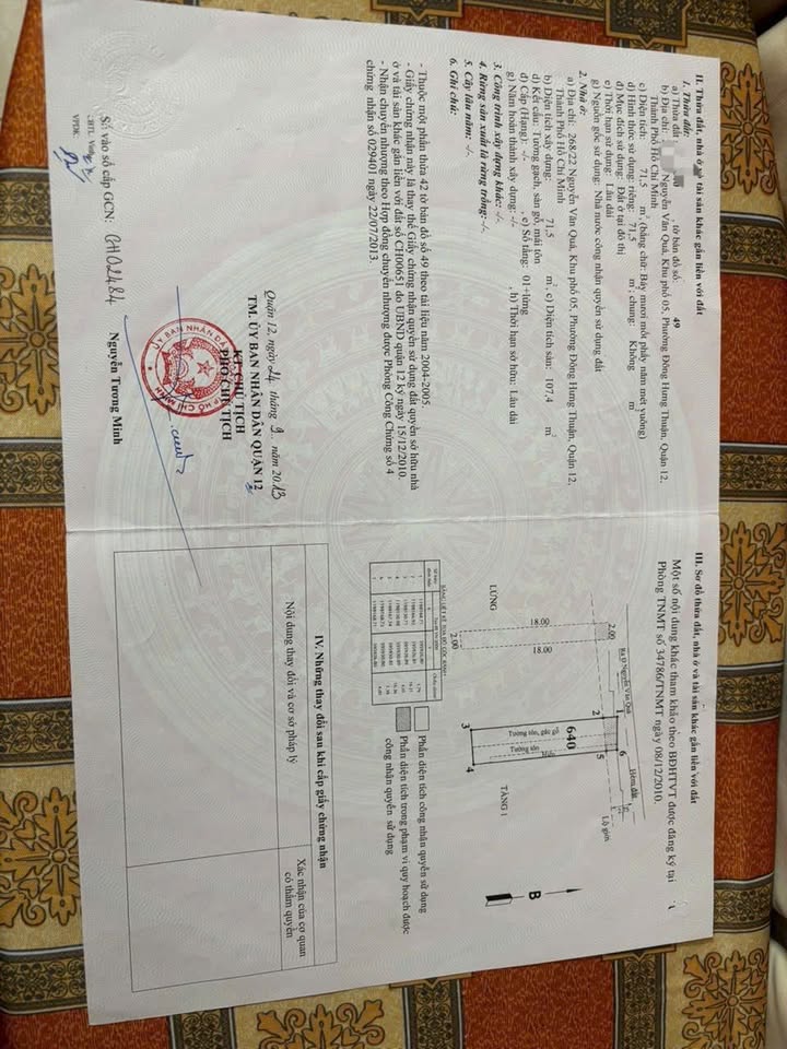 Nhà 72m² Nguyễn Văn Quá, Gò Vấp - 6 Phòng Trọ Thu Nhập 10 Triệu/Tháng