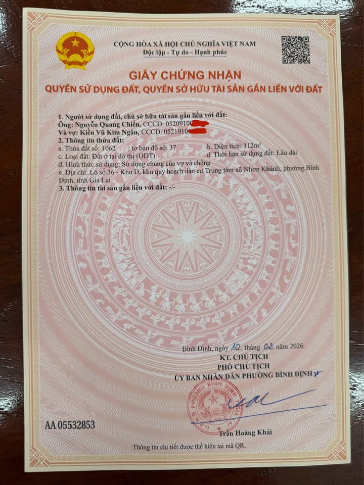 Đất nền Nhơn Khánh 112m² - Tiềm năng tăng giá vượt trội!