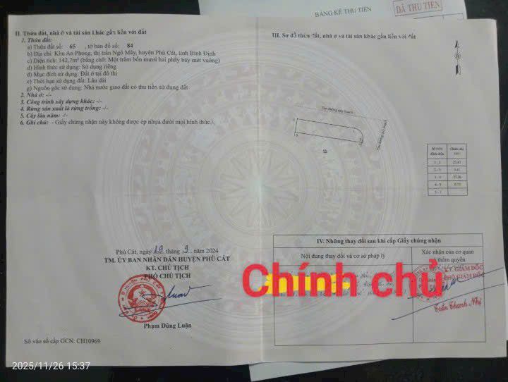 Đất nền Thị trấn Ngô Mây, Phù Cát 143m² - Tiềm năng tăng giá vượt trội!