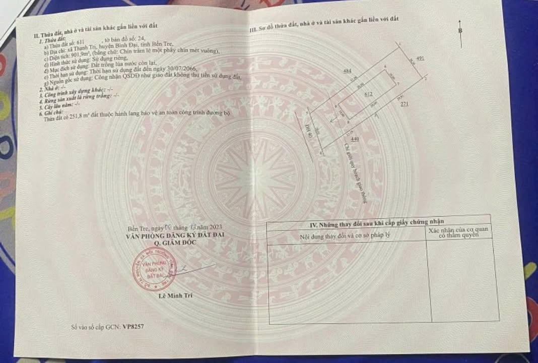 Đất Nền Mặt Tiền Nhựa Bình Đại, Bến Tre - 1200m² Sẵn Sàng Kinh Doanh/Kho Xưởng