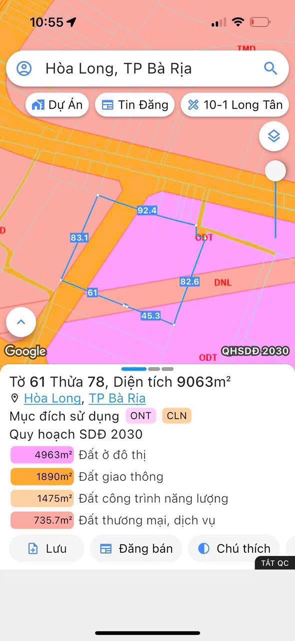 Bán Đất Vườn 9063m² Mặt Tiền Đường Xe Tải, Gần Cao Tốc BH-VT