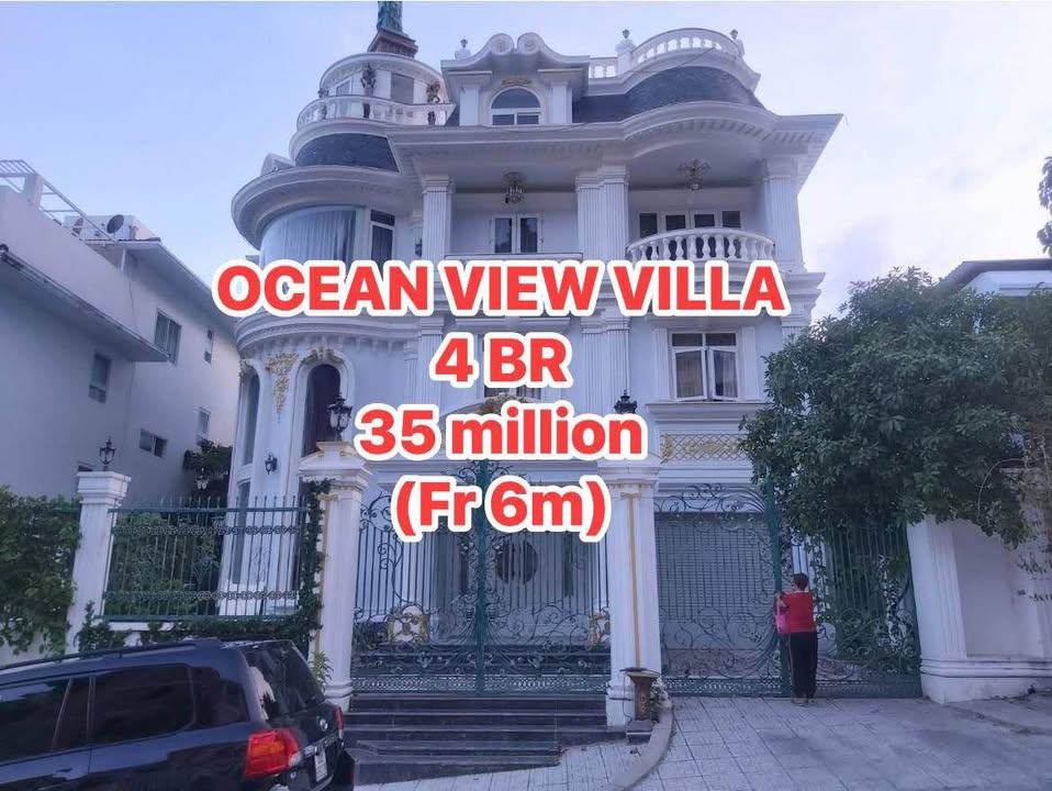Biệt thự Ocean View Nha Trang - 4PN, Hồ Bơi, Sân Vườn - Giá 35 Triệu/Tháng