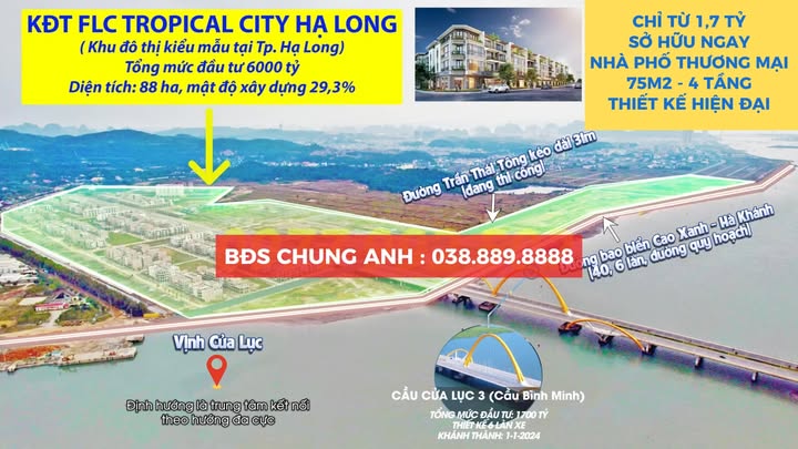 Bán Shophouse FLC Tropical City Hạ Long, 75m², 2.625 Tỷ - Sẵn Sàng Kinh Doanh