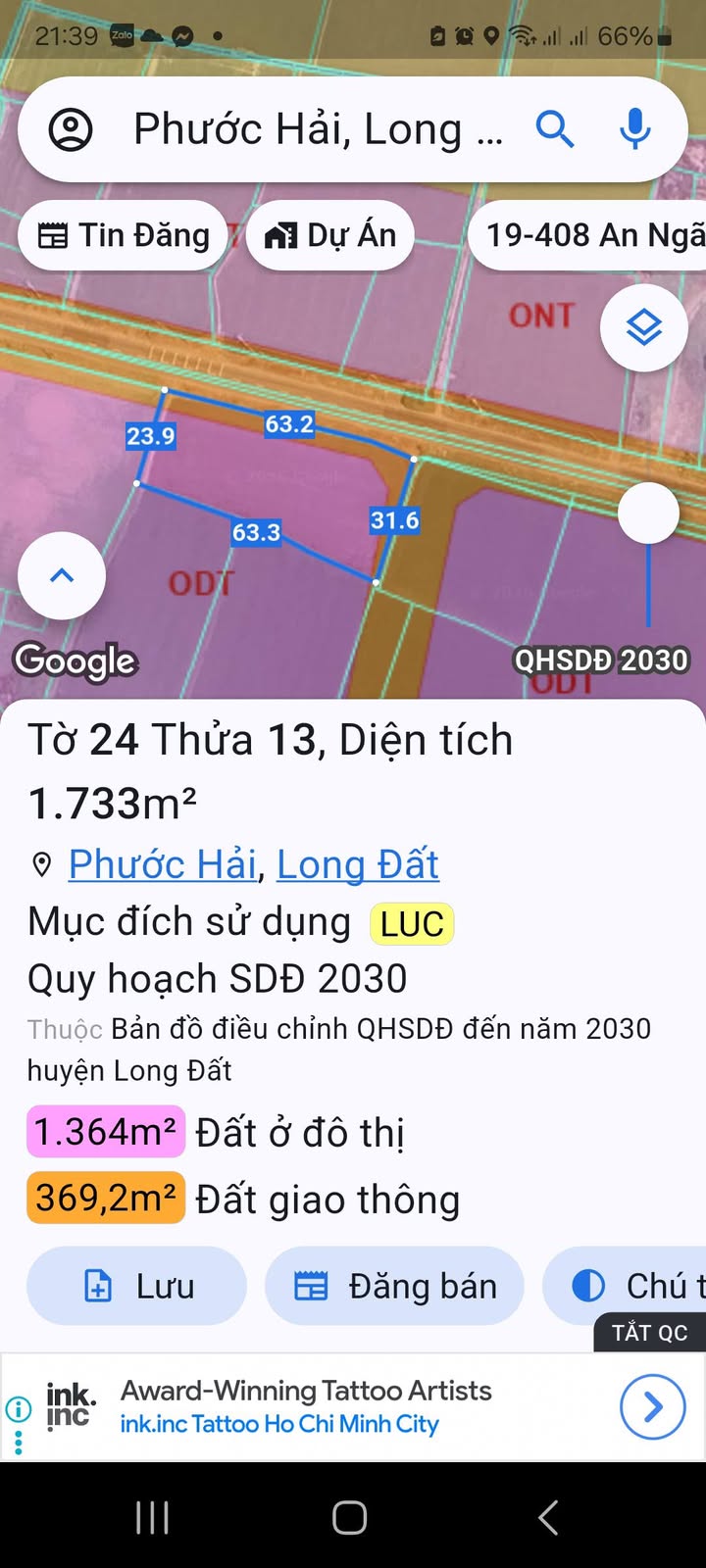 Đất nền Phước Hải 120m² giá 1.7 tỷ - View đồng lúa, gần biển