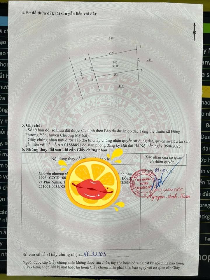 Đất nền Chương Mỹ 91m² - Sổ đỏ chính chủ - Tiềm năng sinh lời cao!