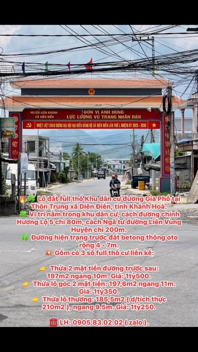 Đất nền Diên Điền, Diên Khánh - Giá từ 1.25 tỷ, Sổ đỏ chính chủ!