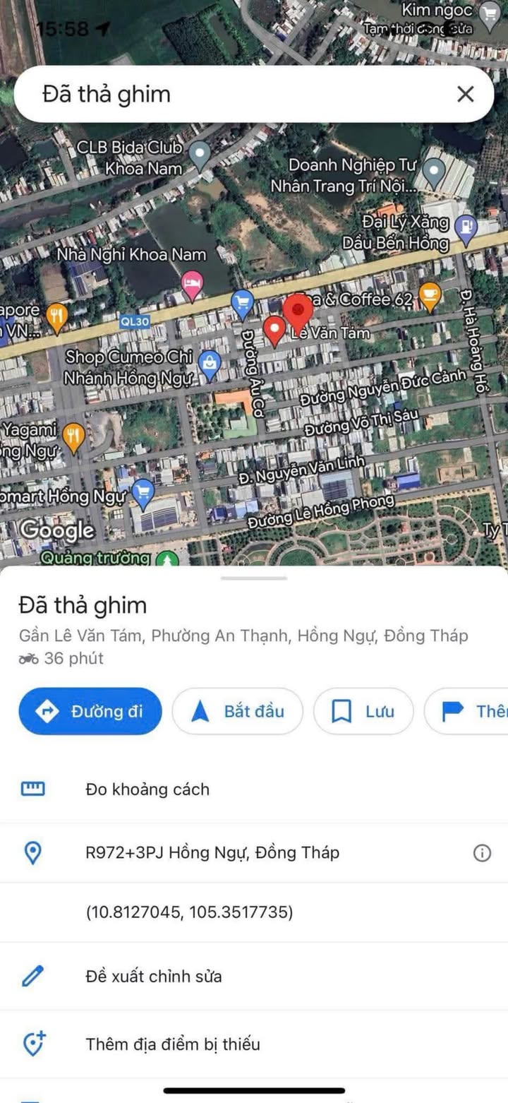 Bán nhà đất Phường An Thạnh TP Hồng Ngự 64m² - Vị trí đẹp giá tốt