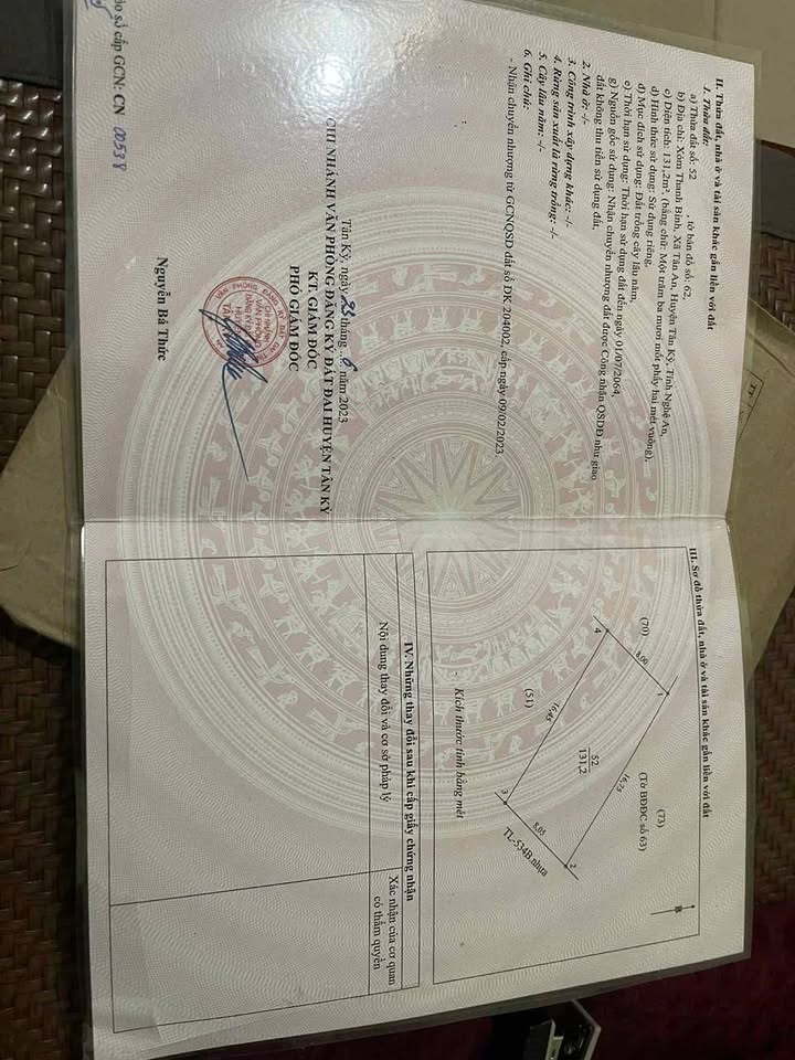 Đất nền Xã Tân An, Tân Kỳ 200m² - Sổ đỏ chính chủ!