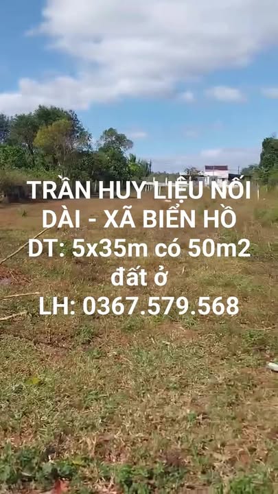 Đất Nền Mặt Tiền Trần Huy Liệu Nối Dài, Pleiku - 175m² Sổ Đỏ
