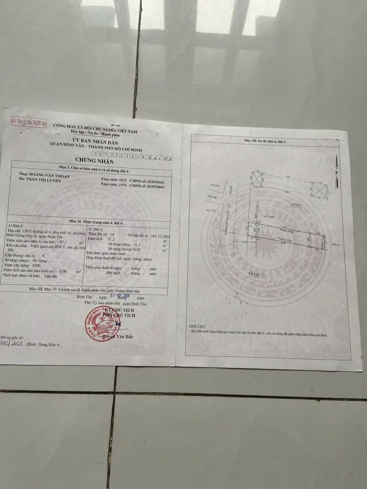 Bán nhà Lê Văn Quới Bình Tân 51m² - Hẻm 8m thông kinh doanh tốt