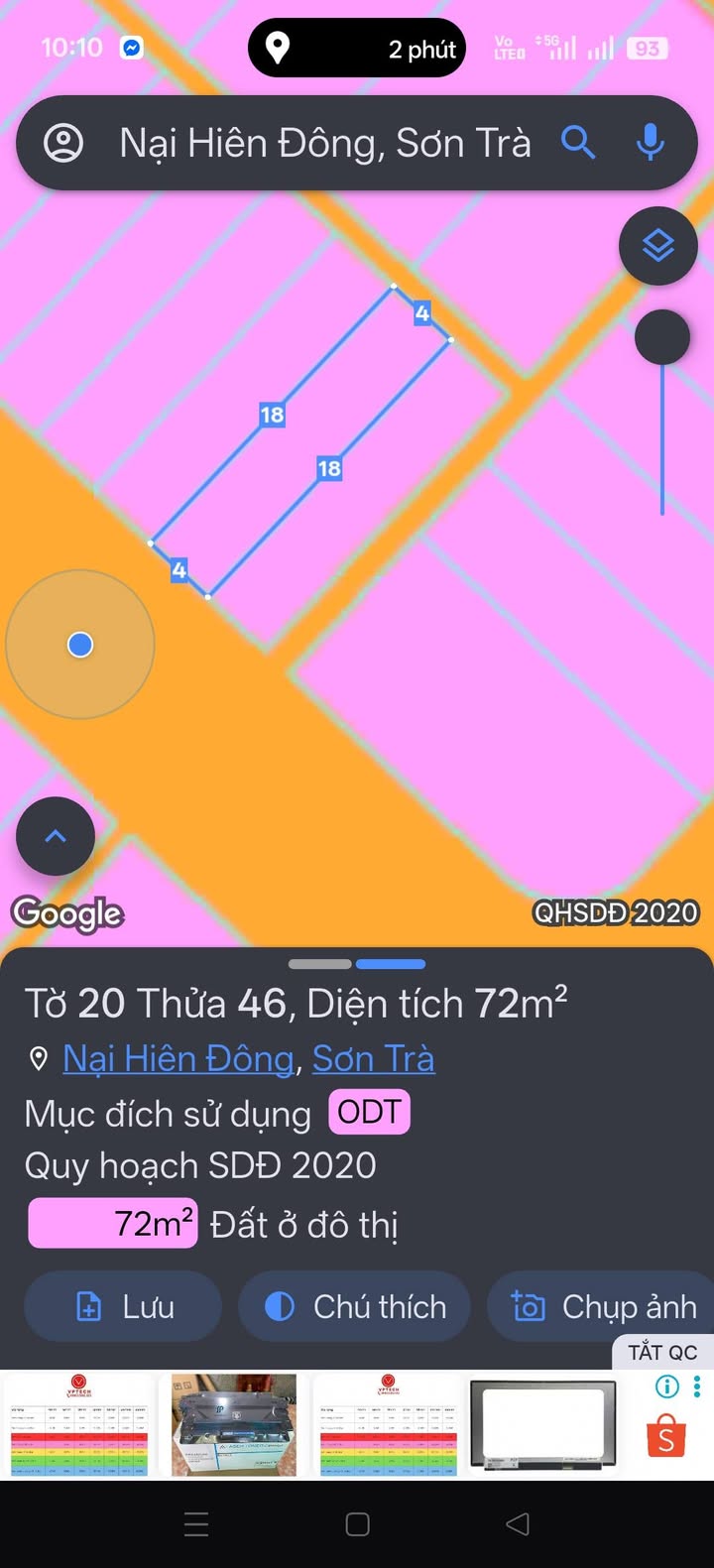 Đất nền mặt tiền Hồ Hán Thương 100m² - Sơn Trà, Đà Nẵng - Kinh doanh đắc lợi