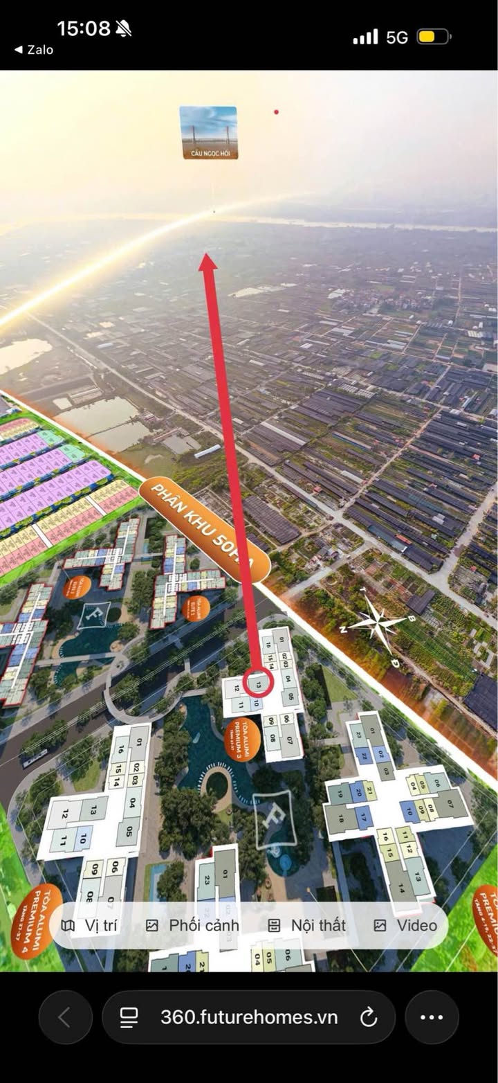 Căn hộ Alumi 3 Thanh Trì 82.8m² giá 5.8 tỷ - View sông cực phẩm!