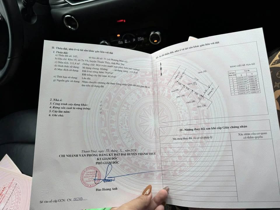 Đất nền 111m² 2 mặt đường tại Tu Vũ, Thanh Thủy - Sẵn Sàng Đầu Tư