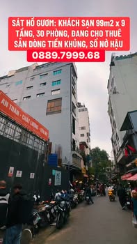 Cho thuê Khách sạn 99m² x 9 Tầng Sát Hồ Gươm, 30 Phòng - Dòng Tiền Khủng