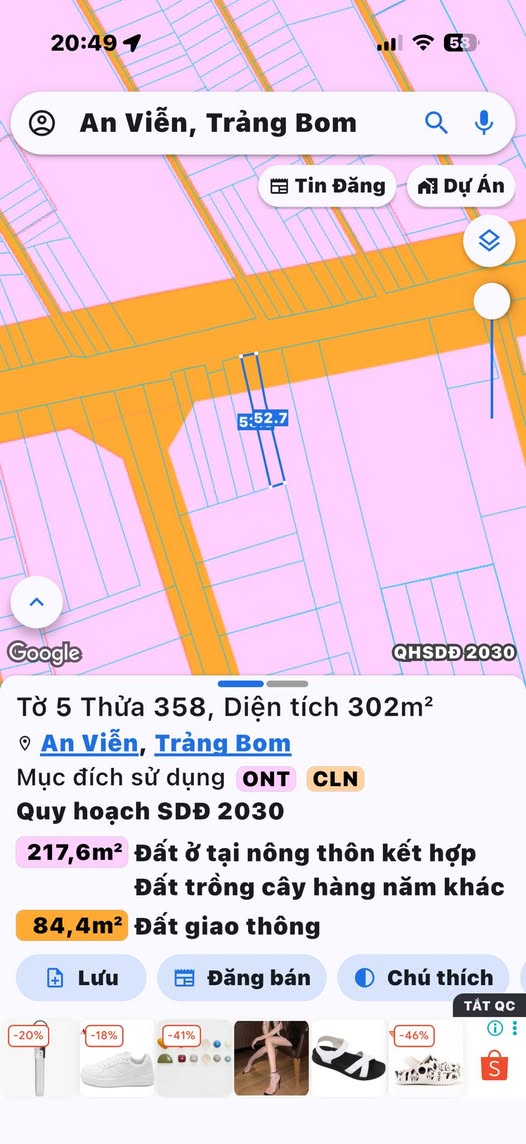 Mặt Tiền Phùng Hưng - An Viễn, Trảng Bom 302m² - Kinh doanh/Đầu tư sinh lời