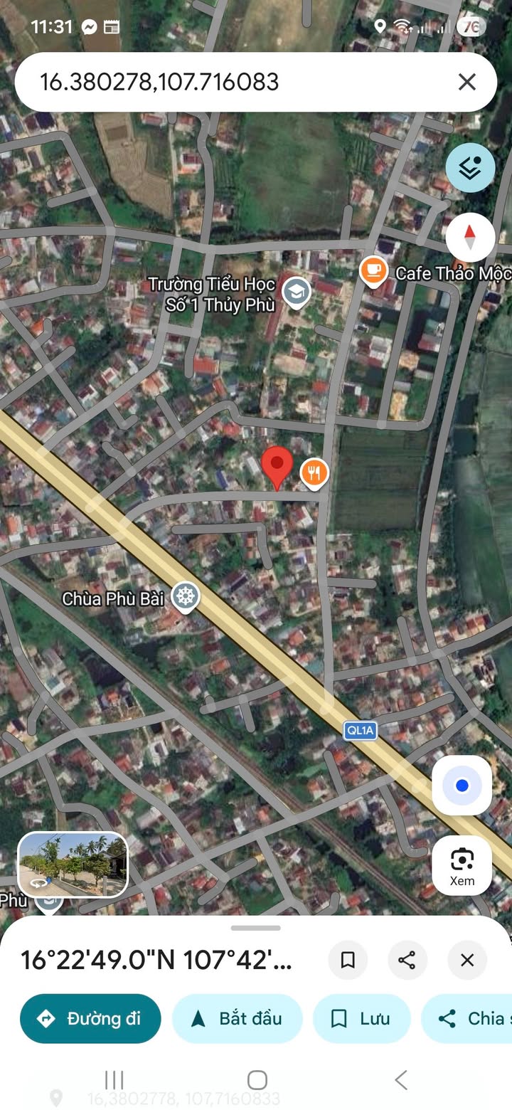 Đất nền Phú Bài, Hương Thủy 121m² - Đường to ô tô